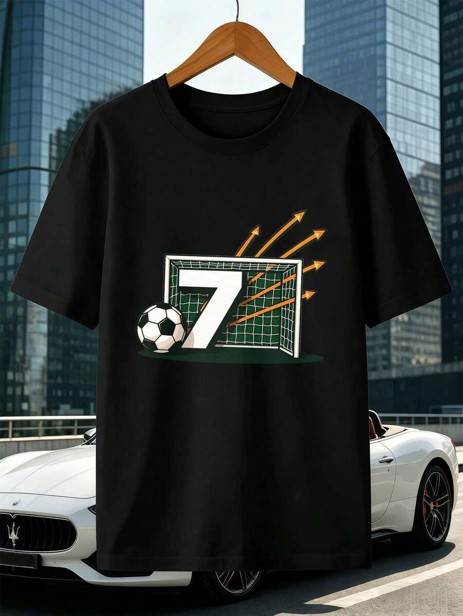 Men Plus Size T-Shirts - Black - View 1