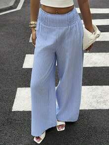 Pantalones anchos y sueltos de estilo casual para primavera, verano y otoño - Azul - Ver 1