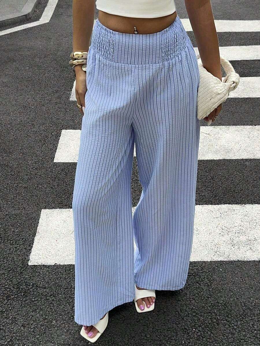 Pantalones anchos y sueltos de estilo casual para primavera, verano y otoño - Azul - Ver 1