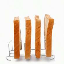 1pc Stainless Steel Bread Rack, Can Bake Multiple Slices Simultaneously - Air Fryer Accessory - Dishwasher , Rust-Resistant - Ideal For Baking Bread, Waffles & Storing Utensils - Suitable For Home Kitchen And Outdoor Cooking - Kitchen Essential - View 7
