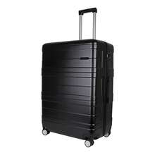 JLY ABS+PC Hard Shell Luggage, Lightweight Suitcase With TSA Lock, 360° Spinner Wheels, Carry On Luggage, Available In 20/24/28 Inch - Black - View 2