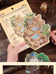 方道穿越时空系列新款创意宠物微景观贴纸，卡通休闲手工 - 1 Set - 查看 3