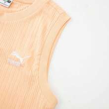 Puma Áo dệt kim cổ tròn không tay dáng casual dành cho nữ, thích hợp mùa xuân/hè. - Quả đào - Xem 5