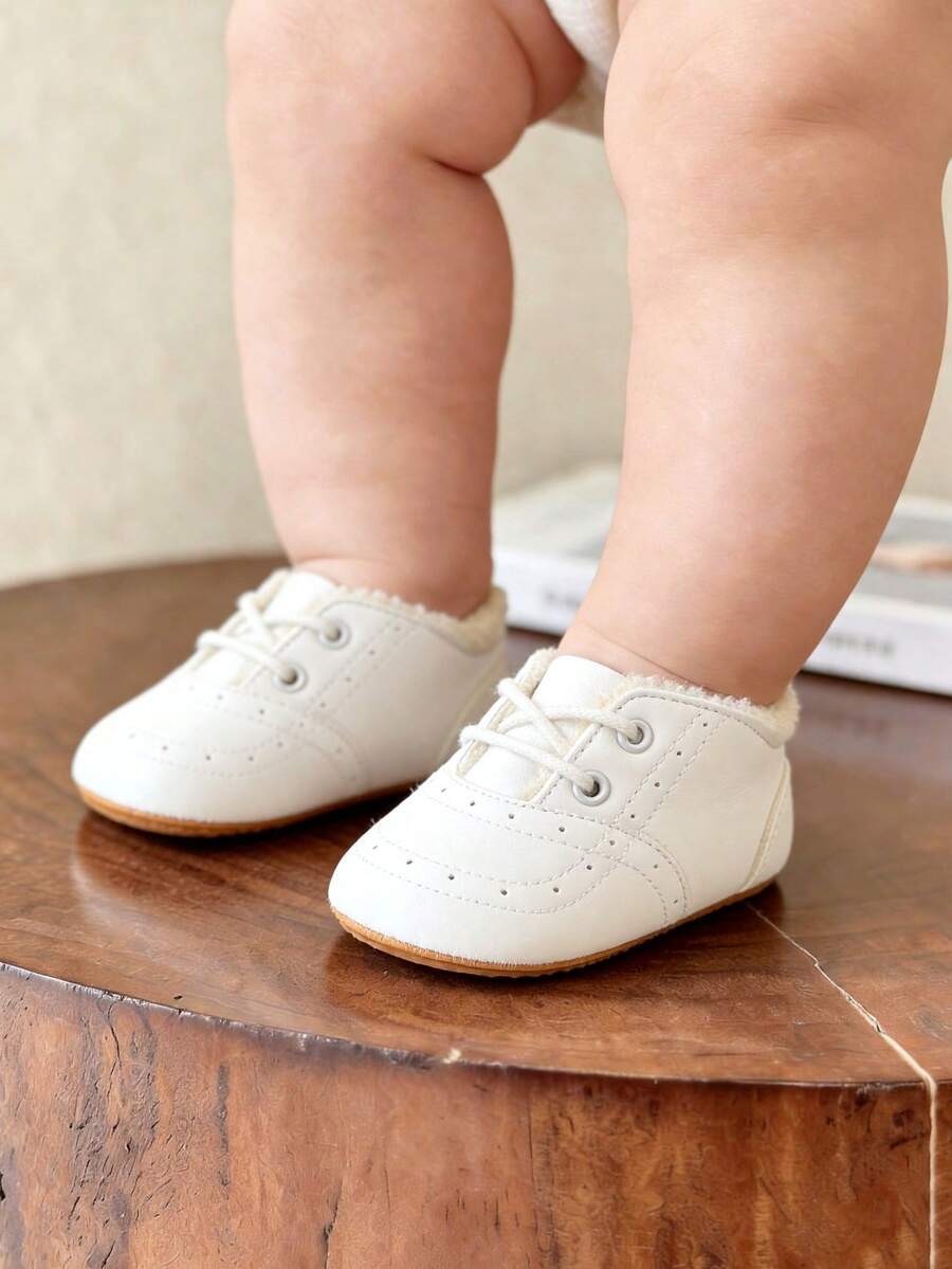 嬰兒男童女童牛津鞋 幼兒初學走路運動鞋 軟底防滑搖籃鞋 適用 0-6、6-12、12-18 個月