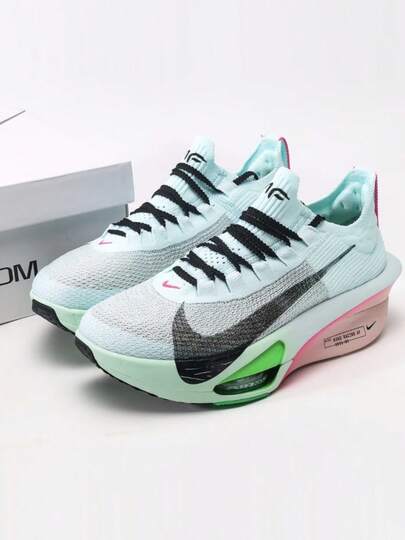  Nike Air Zoom Alphafly Next% 3 男款舒適百搭碳板低筒馬拉松競速跑步鞋藍綠色FD8311-400