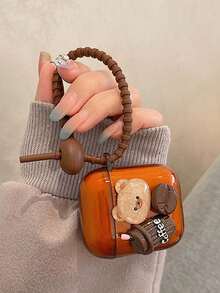 Casing Earphone Coffee Bean & Chocolate - Cincin Cokelat - Warna Kopi, Cocok Untuk AirPods Pro 2 Dan Casing Pelindung Apple 3/4 - MultiWarna - View 9