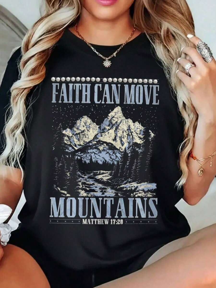Women's T-Shirt With Creative Print, Soft Fabric, Casual And Comfortable, Easy To Match, Suitable For All Seasons. - Black - View 1