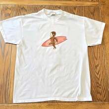 Nueva Llegada Verano 2026 [100% Algodón][Camiseta Gráfica] Camiseta con Estampado de Surf – Camiseta, Camiseta con Bonito Mono de Dibujos Animados, Top Casual Urbano Unisex, Camiseta Unisex, Regalo para Ella y Él, Camiseta Retro Urbana para Uso Diario - Blanco - Ver 4
