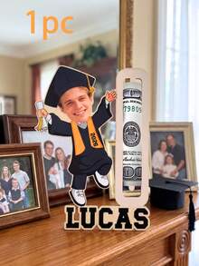 1/3/5 Stücke personalisierter Geldhalter zur Graduierung, individuell mit Foto & Name UV-bedruckter Holz-Bargeldhalter, kreative Graduierungserinnerung, perfektes Geschenk für Absolventen, Lehrertag, Graduierungsfeier, Geburtstag, Tischdekoration Zuhause - Normal - Übersicht 14