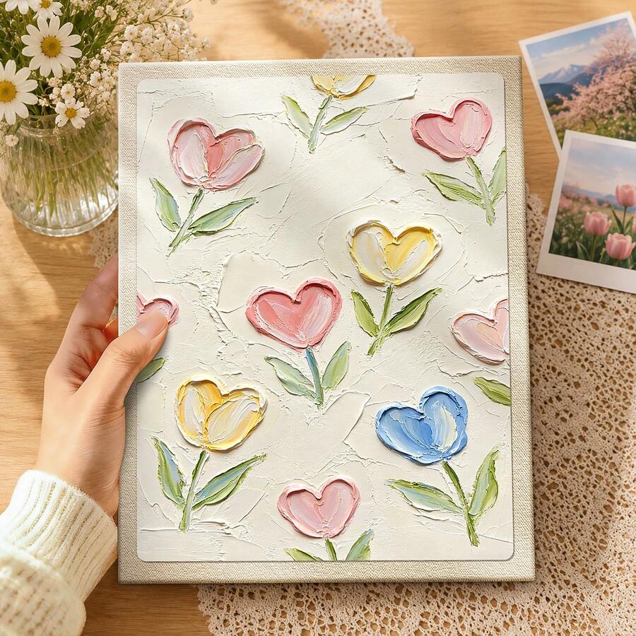 1pc 6-Inch Warm Photo Album, 200 Pockets, Large Capacity Couple's Daily Photo Album Fits 200 Horizontal Photos, Multiple Colors Available, Suitable For Wedding, Family, Anniversary, Youth, Vacation, Valentine's Day, Memory Book Gift Album