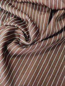 Setelan Dua Potong Kasual Bergaris Baru untuk Wanita, Cocok untuk Kantor dan Pakaian Sehari-hari, Elegan untuk Musim Semi/Panas/Gugur - Cokelat Karamel - View 5