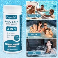 Crystals 450PCS Hot Tub Test Strips 3 In 1 Pool Spa Chlorine Water Testing Kit Dip Strips - View 4