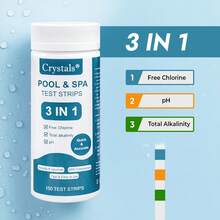 Crystals 450PCS Hot Tub Test Strips 3 In 1 Pool Spa Chlorine Water Testing Kit Dip Strips - View 6