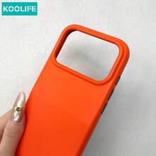 Koolife 1件裝 橘色磁吸 TPU 手機殼，極簡霧面防滑格紋紋理，防震保護殼，適用於 iPhone 18 Pro/18 Pro Max/17/17 Pro/17 Pro Max/16/15/14/13 - 橘色 - 查看 7