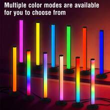 2pcs RGBIC Gaming Light Strips, Music Sync Ambient Light, 16 Million Colors, Phone APP And Remote Control, USB Powered Suitable For Computer Monitor, TV Backlight And Gaming Room Decoration - Multi-color light - View 2