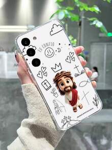 Étui de téléphone antichoc, peint en couleur, finement perforé, transparent, avec couronne de style, visage souriant et nuages imprimés. Compatible avec Samsung Galaxy A07/A17/A27/A37/A57/S26/S26PLUS/S26 Ultra/S25/S25PLUS/S25 Ultra/A16/A36/A26/A56/A50/A12/A32/A52/A72/A51/A21S/A13/A14/S24/S24PLUS/S24Ultra/S20/S23/S22/A53/S20FE/S21/ Et 11/12Pro/12/12X/13Pro/14Pro/15Pro/X3Pro/. 10/9/Note 9/12c/Note 11 Pro/Note 8 Pro/9C/9a/Étui de téléphone antichoc - Multicolore - Voir 5