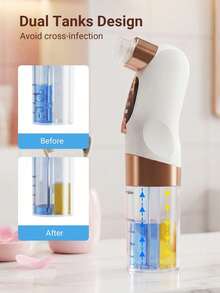 JMMO 1pc Rechargeable Smart Facial Cleansing Brush, 6pcs Replaceable Brush Heads, Micro-Bubble Technology, Deep Cleansing Blackheads, 300mAh Lithium-Polymer Battery, Fragrance-Free, Home Skincare Beauty Tool Set (Valentine's Day Gift) - White - View 7