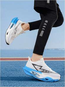 Men's Running Shoes, New Seasonal Running Shoes, Comfortable Shock-Absorbing Rebound Carbon Plate Sports Shoes, Couples Running Shoes, Suitable For Exercise, Long-Distance Marathon, Short-Distance Running, Gym Use, Low-Top Lightweight Sports Shoes, Daily Commute Training Shoes, Fashionable Casual Walking Shoes, Suitable For All Seasons - White - View 9