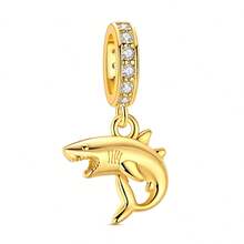 1 cái charm mạ vàng 18K bộ sưu tập sinh vật biển vintage mùa hè hình rùa, cá ngựa, sao biển, vỏ sò, cá voi, cá mập, hải cẩu, phù hợp cho vòng tay, dây chuyền, mặt dây, hạt làm trang sức DIY, lựa chọn lý tưởng cho phụ kiện trang sức hàng ngày của nữ - quà tặng du lịch ngày lễ - Vàng - Xem 13