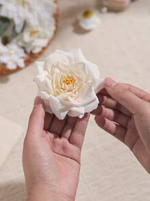 20/40pcs White Artificial Flower Heads, Assorted Sizes Of Daisy, Hydrangea, Rose, Suitable For Wedding Decor, Room/Home Decor, Party, Birthday Gifts, Etc. - Multicolor - View 6
