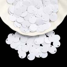 AB White & White Loose Sequin 3mm-30mm PVC Cup Flat Round Sequins Paillette For DIY Sewing Embroidery Wedding Jewelry Making Creative Projects Crafts Decoration - 20 Grams - View 32