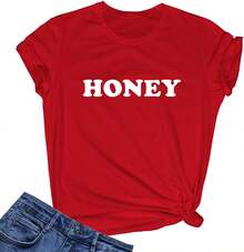 Camiseta Linda para Mujer LOOKFACE, Camiseta con Estampado para Adolescentes - Blanco - Ver 4