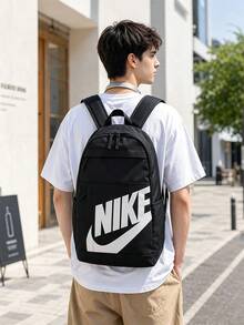 Nike ELMNTL BKPK - Ba lô HBR, Ba lô đựng laptop unisex dành cho học sinh trung học/phổ thông, đi làm và sử dụng văn phòng. - Đen/(trắng) - Xem 2