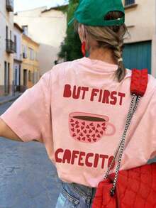 Camiseta de manga corta con cuello redondo, estampado de calavera de reina, teñido anudado, de moda simple y versátil, adecuada para mujer, color blanco - Rosa 2 - Ver 10