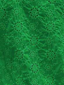 Camisa De Mujer De Manga Corta Con Detalles De Encaje - Verde - Ver 7