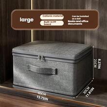 1 Stück Kationische weiche Aufbewahrungsbox, Haushalt Kleiderschrank faltbare Aufbewahrungsbox für Kleidung, Dokumente und Zertifikate Organisationsaufbewahrungsbox, Aufbewahrungsbox für Gegenstände, Schlafzimmerdekoration - Grau - Übersicht 11