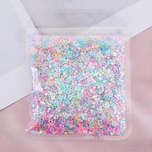 Lentejuelas cortadas con láser brillantes, piezas de confeti decorativas que incluyen estrellas, corazones huecos, conejos, copos de nieve, letras y conchas; adecuadas para manualidades DIY y para rellenar globos para fiestas, bodas y cumpleaños - Multicolor - Ver 4