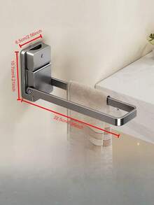 Toallero plegable con ventosa, barra de toallas para baño sin taladro, soporte multifuncional de pared para toallas, toallas de baño, diademas, joyas, perchas y almacenamiento de accesorios de baño, estantería de almacenamiento para baño - Multicolor - Ver 3