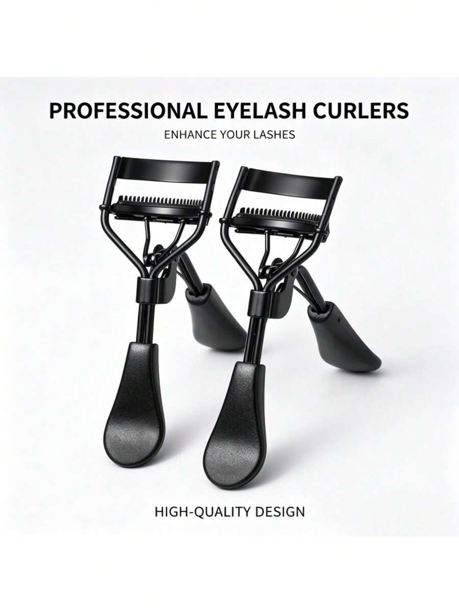 Portable Eyelash Curler, Black Eyelash Curler, Curling And Shaping, Non-Damaging To Lashes, Eyelash Lifting, Big Eyes, Suitable For Daily Makeup Eyelash Curling - Black - View 1