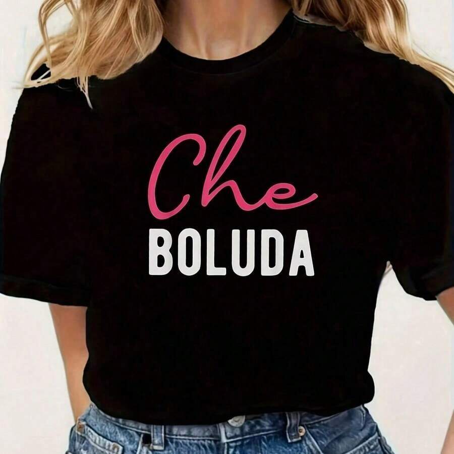 1 Piece Of Women's Short Sleeve Black Casual T-Shirt With Sunflower Floral Print, Round Neck, Cute And Elegant, Made Of Ted Fabric For Autumn Style, 180g, 100% Cotton. - 黑色 5 - 查看 1