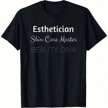 1 Piece Gifts For Estheticians Esthetician T Wax Boss Skin Re Esthetician Dr Dermatology Lash Te6 Women's Spring Graphic Print Short Sleeve Casual T-Shirt With Round Neck (Holiday Season) 180g 100% Cotton - Black 9 - 查看 12