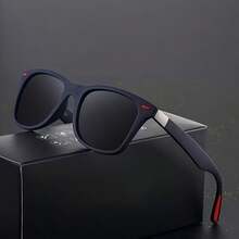 1pc Men's Super Cool Glasses, Fashionable Box Style, Design, Eye-Catching And Comfortable To Wear, Perfect For Daily Commuting Decoration, Men's Business And Leisure Dual-Use Glasses - One Size - View 7