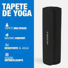Altera Yogazen - Tapete de Yoga 15 mm Extra Grueso Mat Antideslizante e Impermeable con Correa 190x62 cm Ideal para Pilates Ejercicio Estiramientos y Meditación en Casa o Gym - negro - Ver 3
