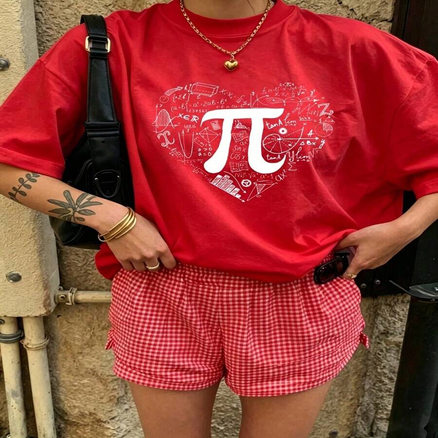 Heartfelt Daily Casual Graphic T-Shirt 100% Cotton Oversized Soft Breathable Casual Crewneck Short Sleeve Top Aesthetic Vintage Cute Minimalist Retro Vibe Trendy Basic Casual Wearers Fashion Lovers Daily Outfit Enthusiasts Gift Givers