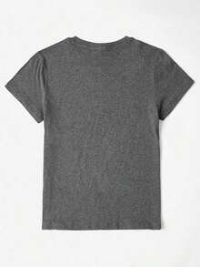1 pieza Camiseta con estampado gráfico de "Silly Goose Weird Aunt", manga corta, cuello redondo, top casual para verano y primavera, ropa de mujer, 180g Algodón 100%. - Blanco - Ver 7