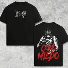 S-3XL Playera con tematica de lucha libre estampado de grupo de perros diabolicos,A194 playera informal de verano para hombre,cuello redondo, - Blanco - Ver 4