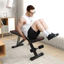 aosom SPORTNOW Folding Gym Bench, Multifunctional Reclining Abdominal Bench With Adjustable Backrest And Seat, For Home Gym Training, Black - Black - View 6
