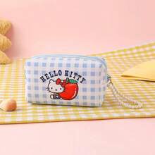 Bolsa de cosméticos con licencia oficial de Sanrio Hello Kitty, adorable bolsa de almacenamiento con diseño de patrón de Kitty, conveniente para llevar artículos personales con diseño de asa - Ver 16