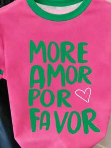Camiseta de Mujer , Estilo Casual Urbano, Camiseta Gráfica de Manga Corta, Bonita Camiseta de Verano - Verde 4 - Ver 3