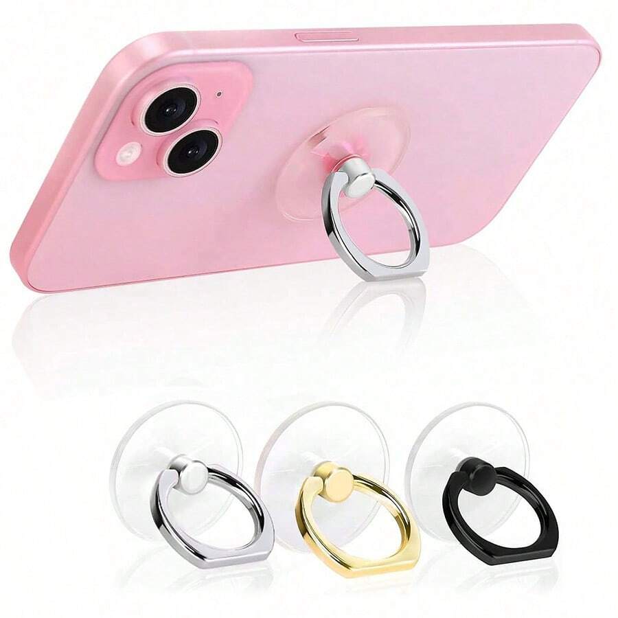 Giá đỡ điện thoại dạng vòng xoay 360° trong suốt, tương thích với hầu hết các điện thoại thông minh, máy tính bảng và ốp lưng điện thoại.