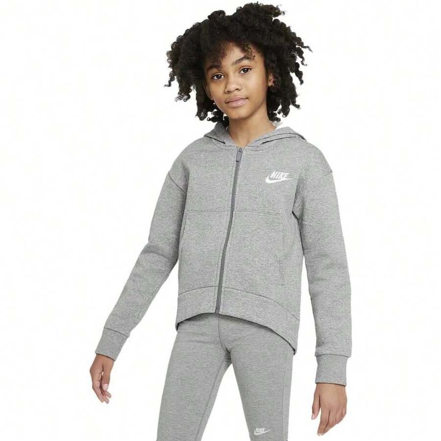 Nike Moletons para meninas adolescentes - Cinza - Ver 1