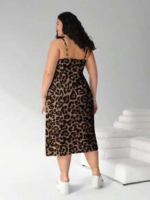 Vestido largo de mujer talla grande con estampado de lunares, tirantes finos, para playa, atuendo primaveral, fiesta de vacaciones, vestido hawaiano, vestido casual de mujer, vestido largo casual con espalda abierta, estampado floral y bajo con a - Multicolor - Ver 2