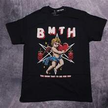 Camiseta retro americana de la banda británica Bring Me The Horizon - Negro - Ver 12