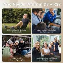 Vitamin D3 & K2 Softgels – 2-In-1 Supplement With Coconut Oil, 300 Softgels, Daily Capsules - 1320g - View 7
