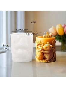 Khuôn silicon đa năng tự làm hình gấu mật ong dùng trong liệu pháp hương thơm. - Con gấu - Xem 6