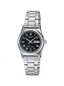 情侣石英表套装，3ATM防水不锈钢休闲正装腕表，CASIO MTP-V006D-7B LTP-V006D-7B MTP-V006D-1B LTP-V006D-1B - 黑色 - 查看 7